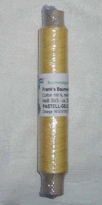 Franks Cotton - Thread 30/3 yellow 50